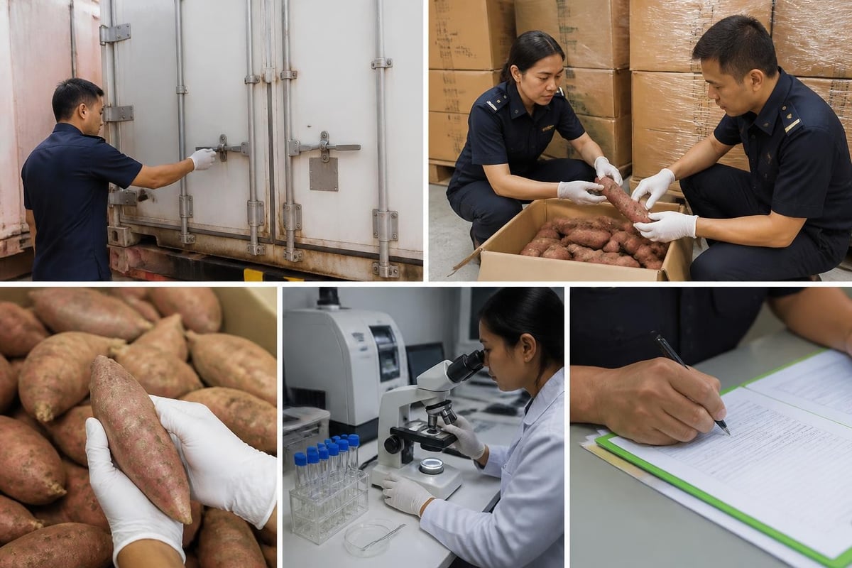 Border inspection process stages