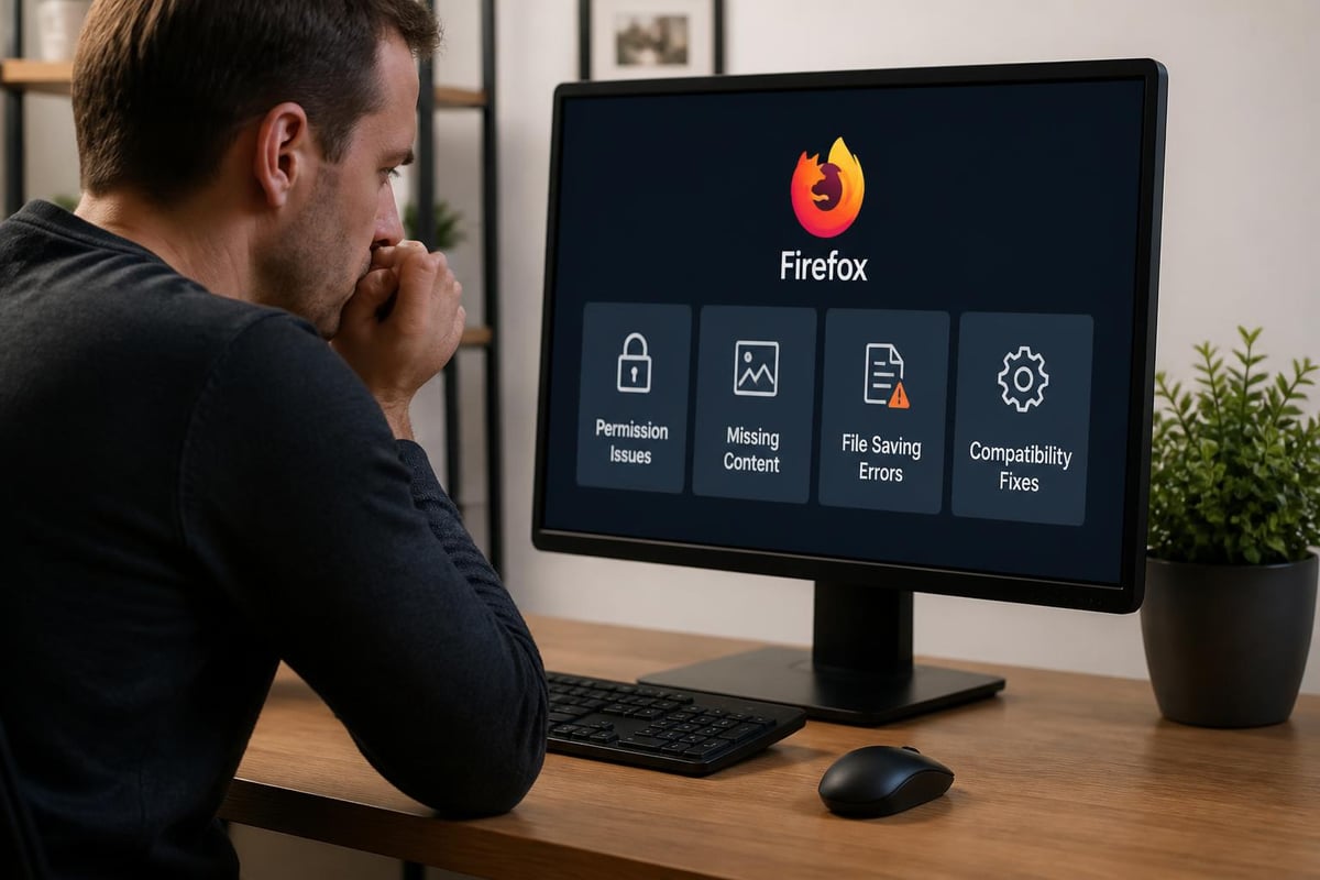 Firefox screenshot troubleshooting workflow