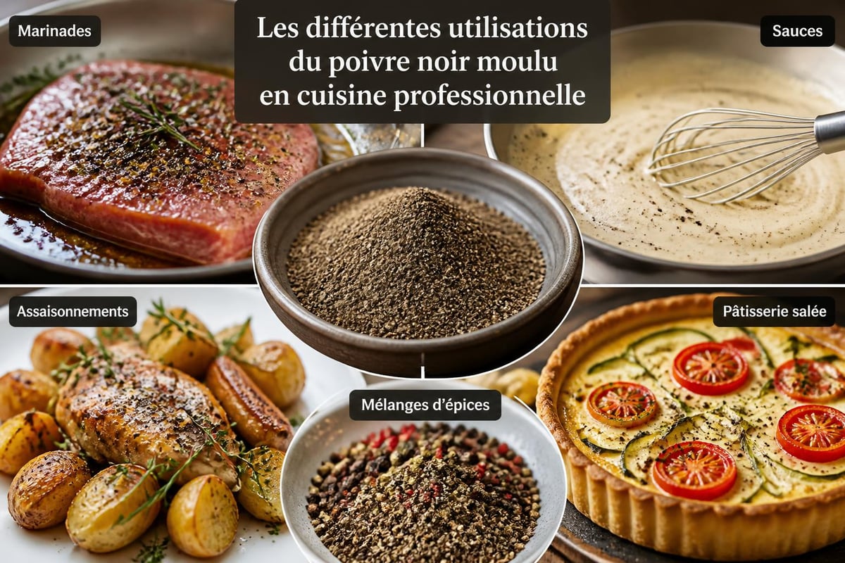 Applications culinaires du poivre moulu