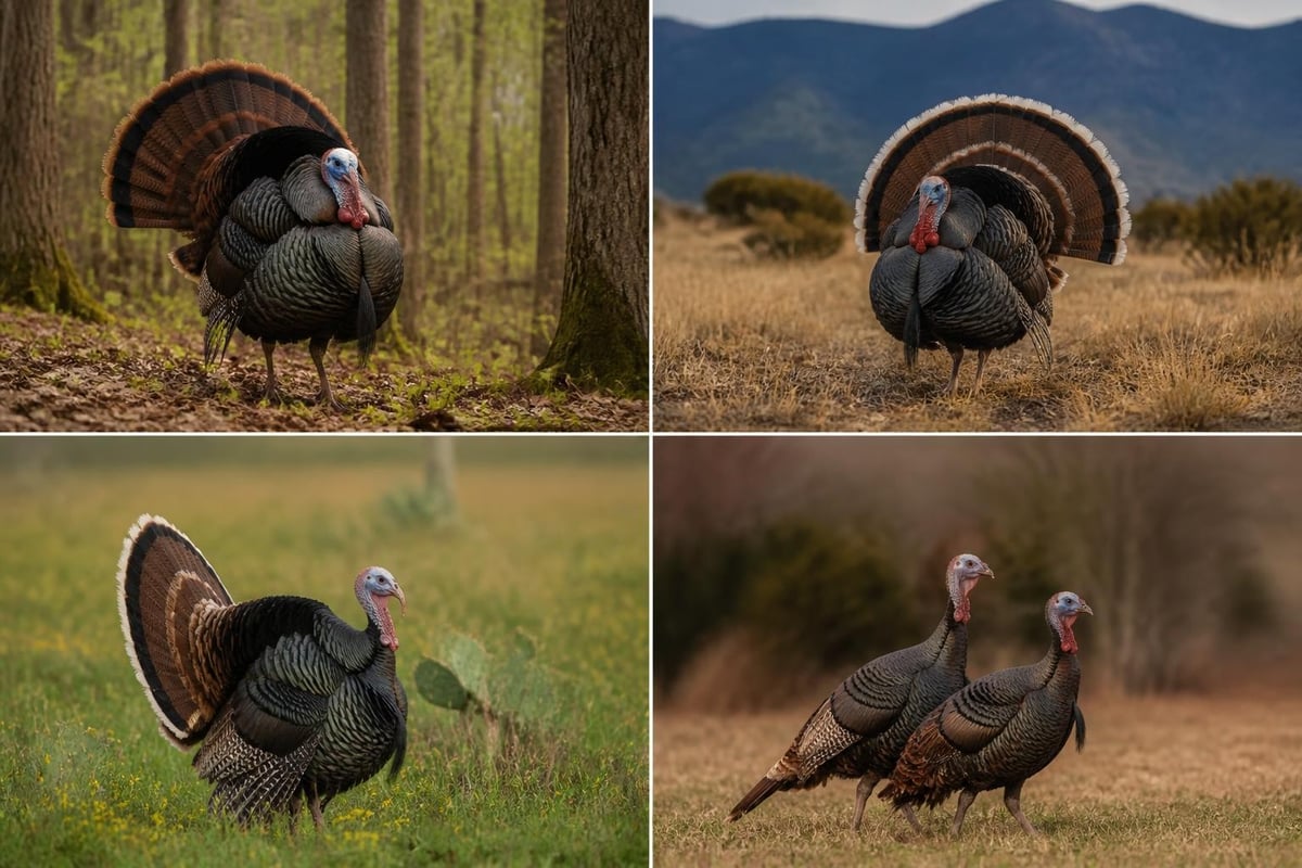 Turkey subspecies distribution