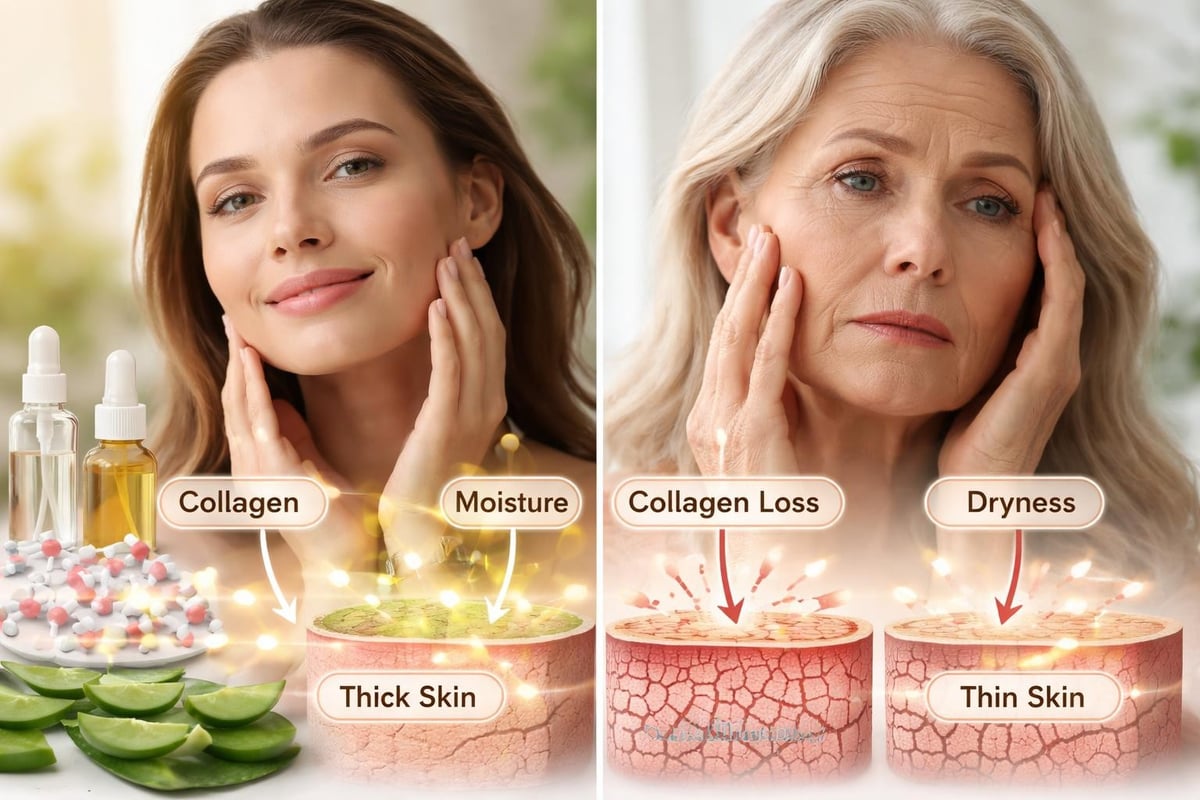 Estrogen's impact on skin structure