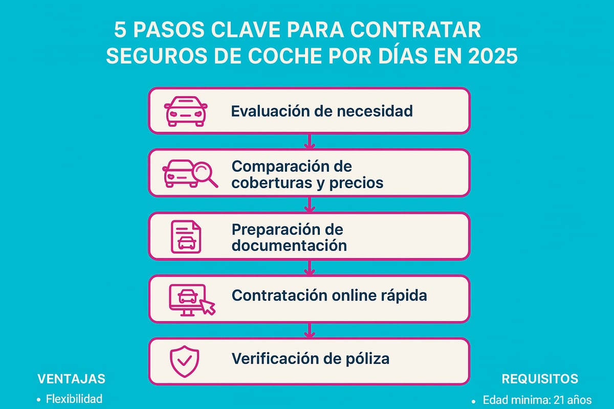 Guía paso a paso para contratar un seguro de coche por días en 2025