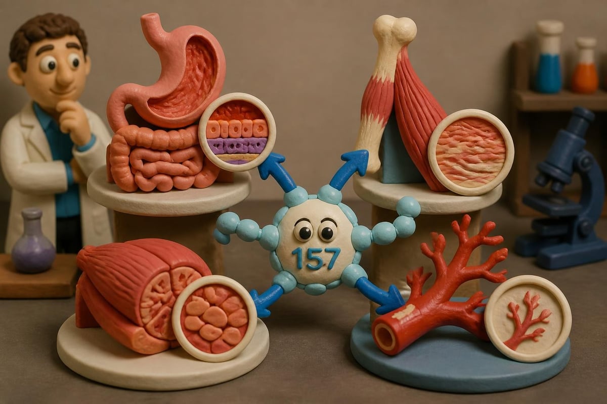 Peptide 157 tissue repair mechanisms