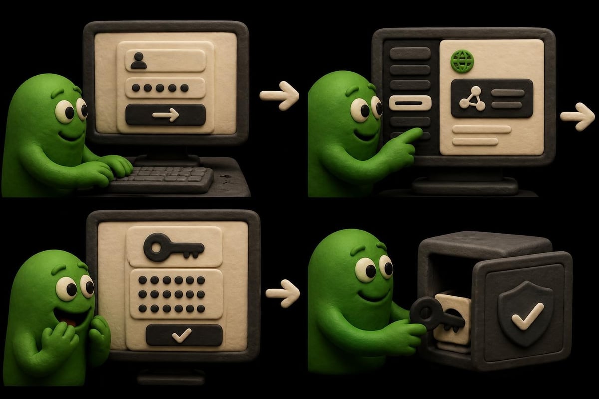 PIA proxy credential workflow