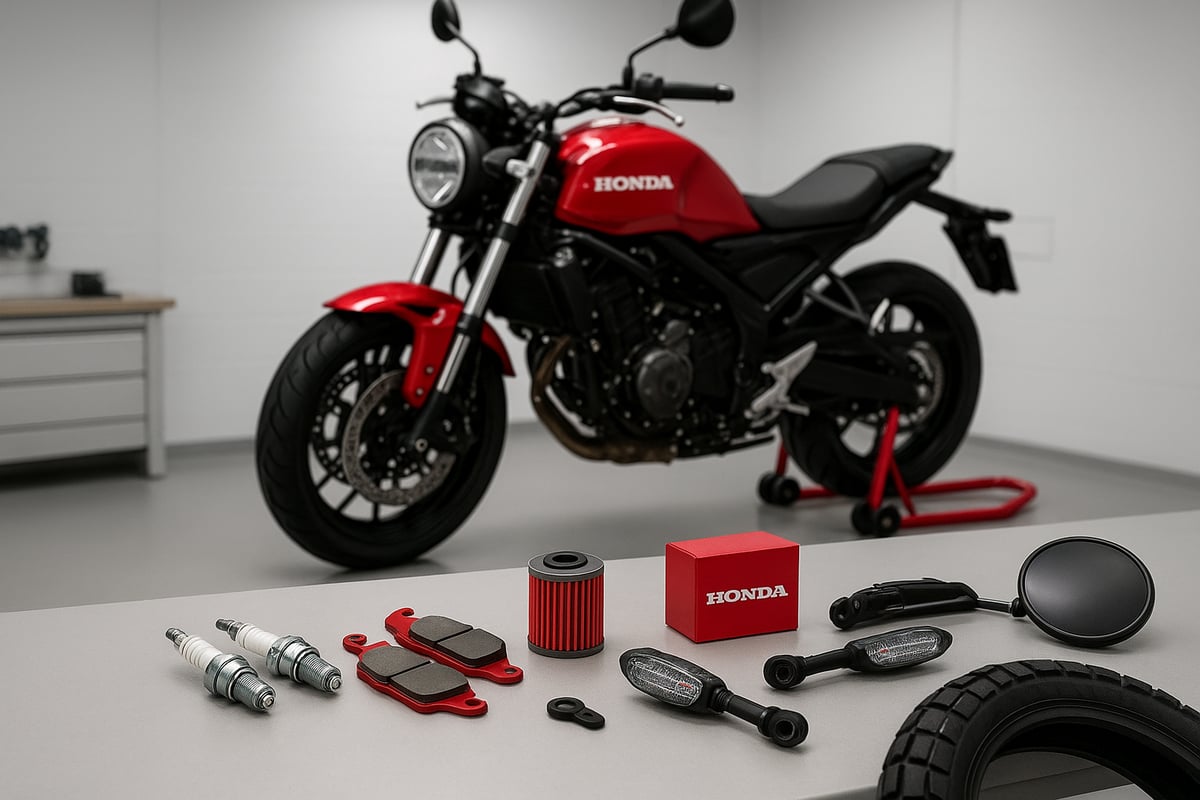 Die wichtigsten Honda Motorrad Ersatzteil-Kategorien 2025 im Überblick