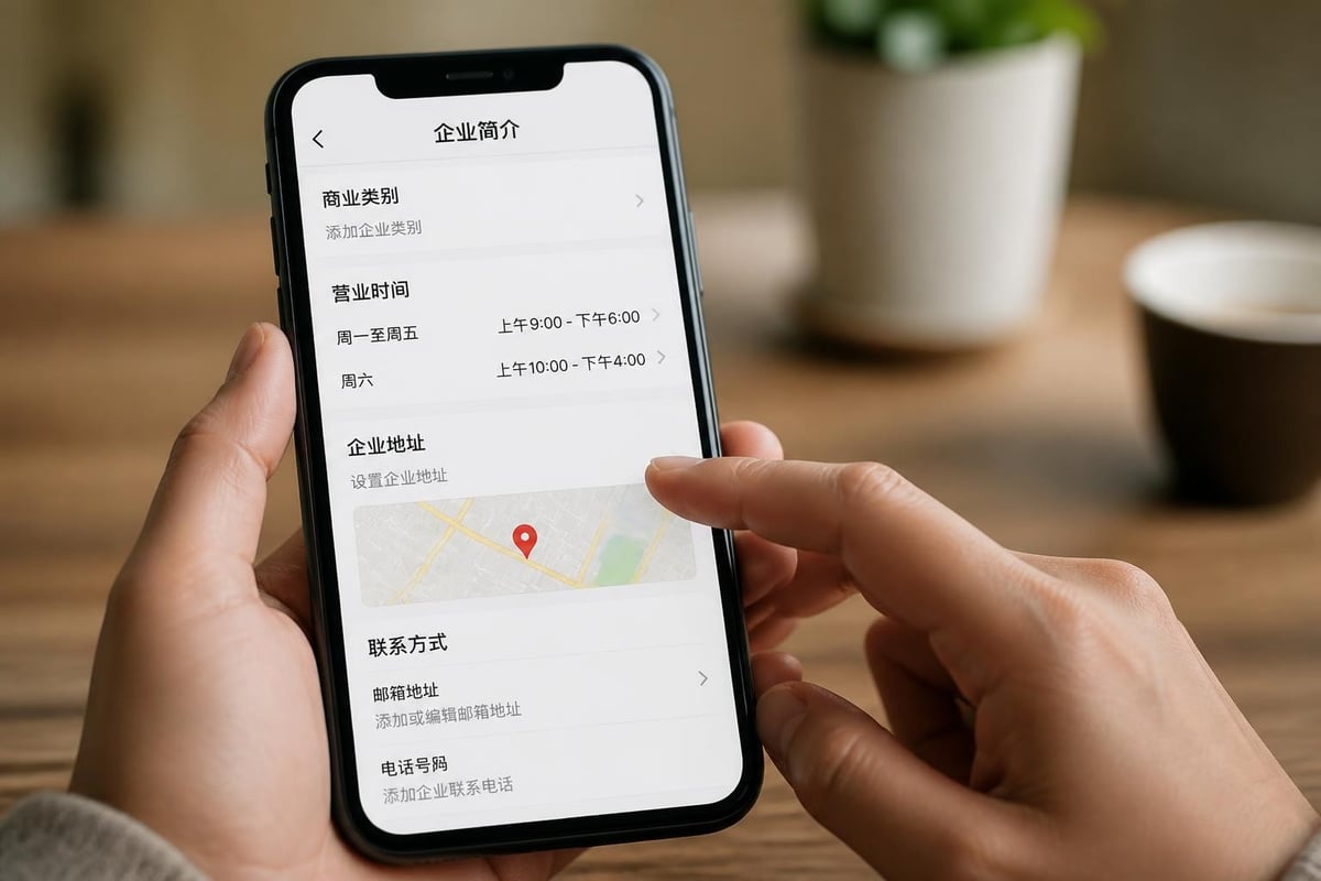WhatsApp Business 商業檔案設定