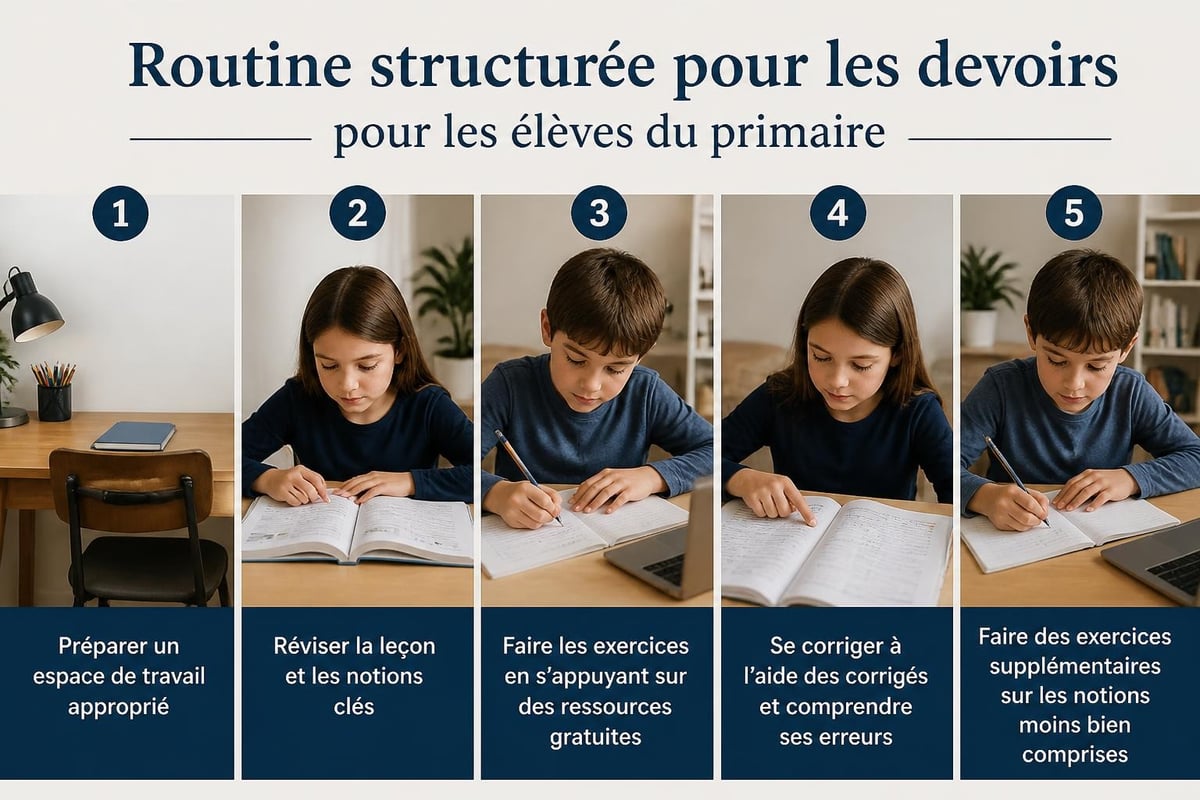 Organisation routine devoirs primaire