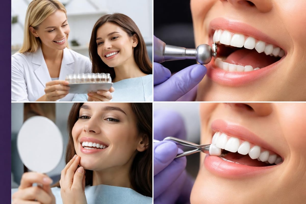 Veneer preparation stages