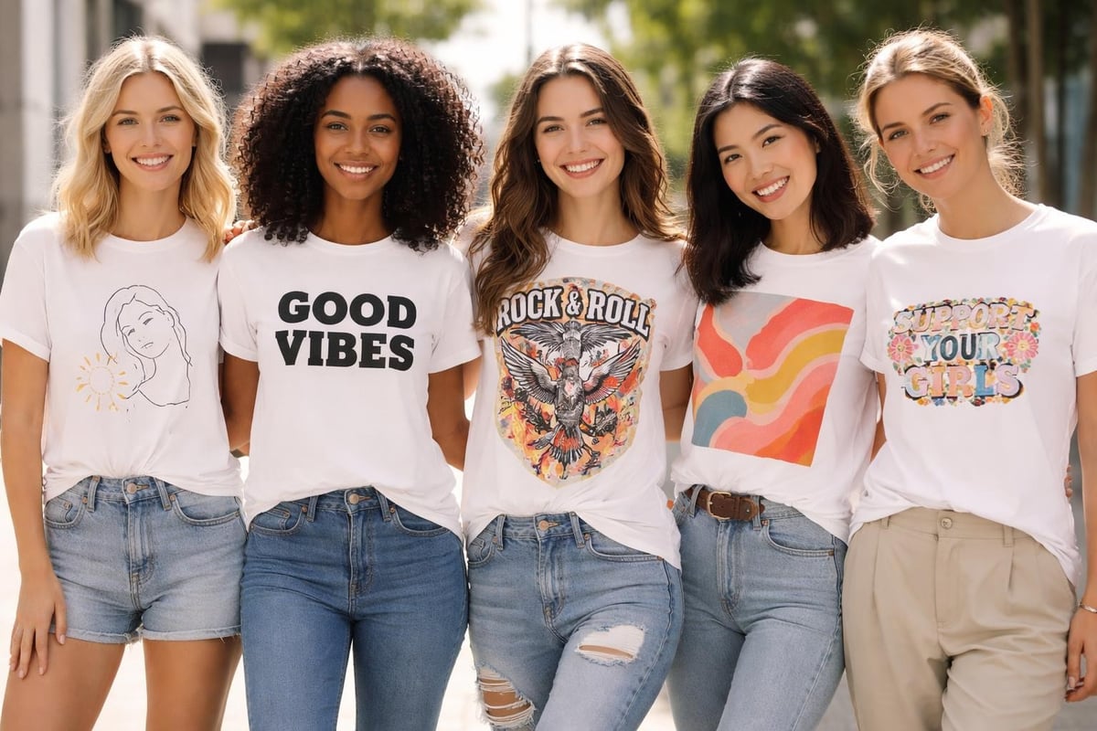 Graphic tee design categories