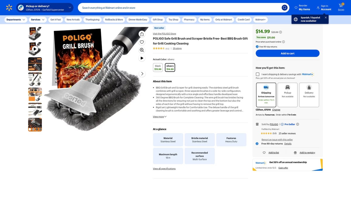 Top 7 Grill Scraper Picks for Effortless BBQ Cleaning 2025 - POLIGO Safe Grill Brush and Scraper Bristle Free