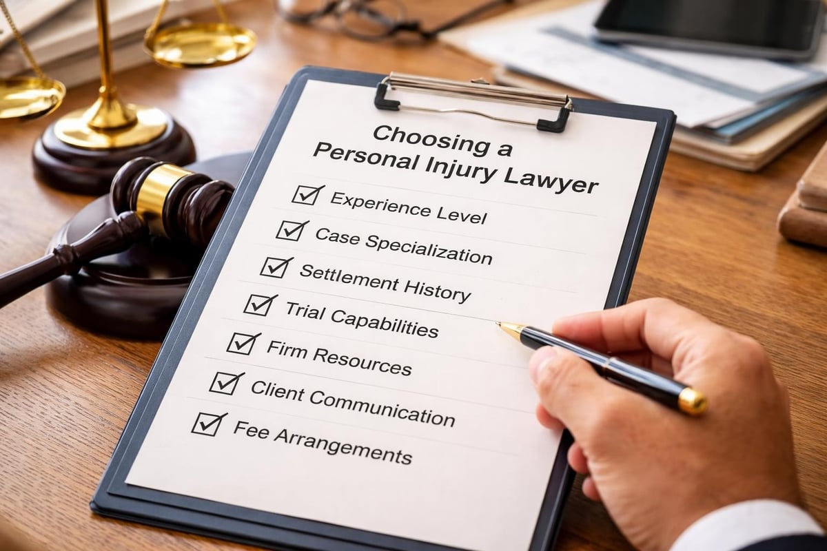 Evaluating personal injury attorneys