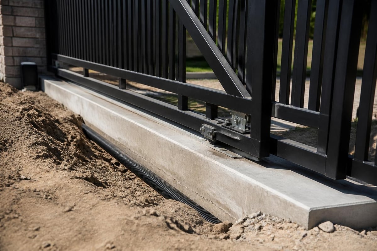 Sliding gate foundation