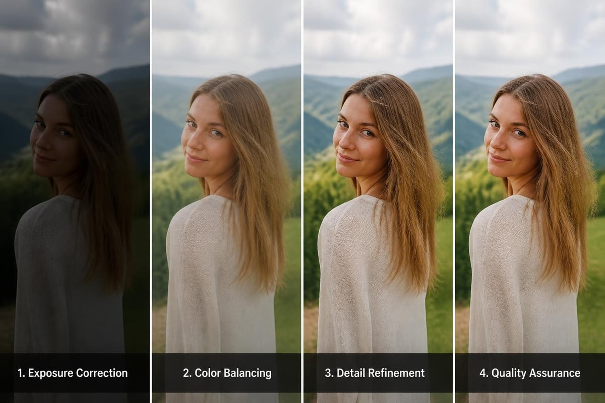 Professional retouching workflow