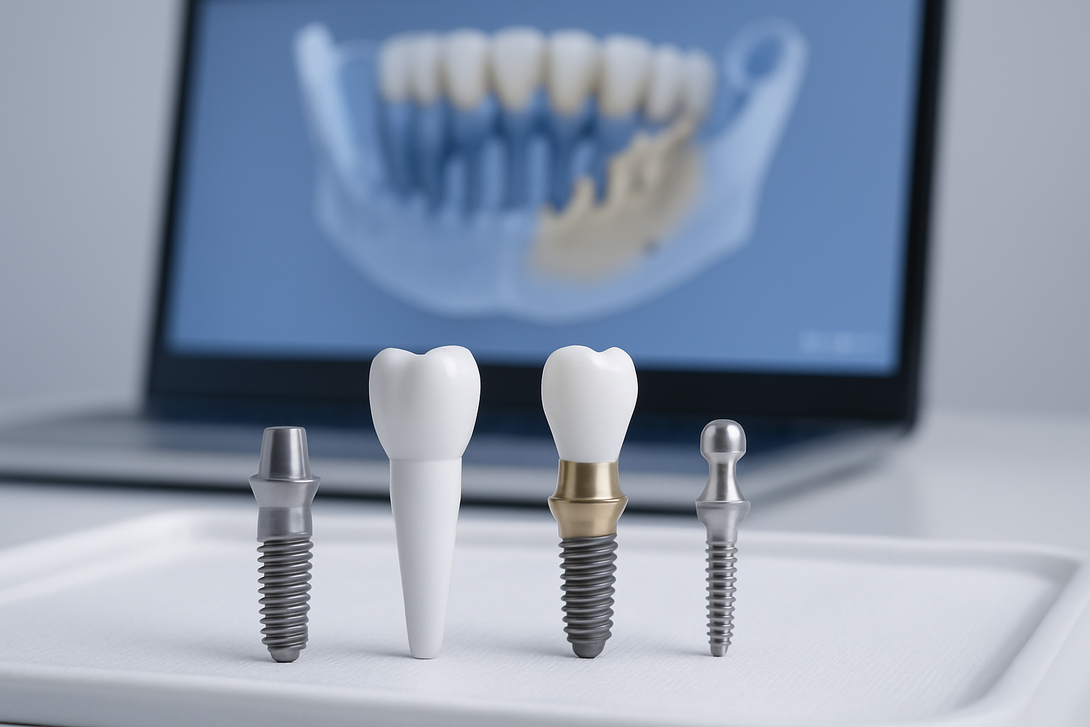 Vrste zobnih vsadkov in materiali v letu 2025