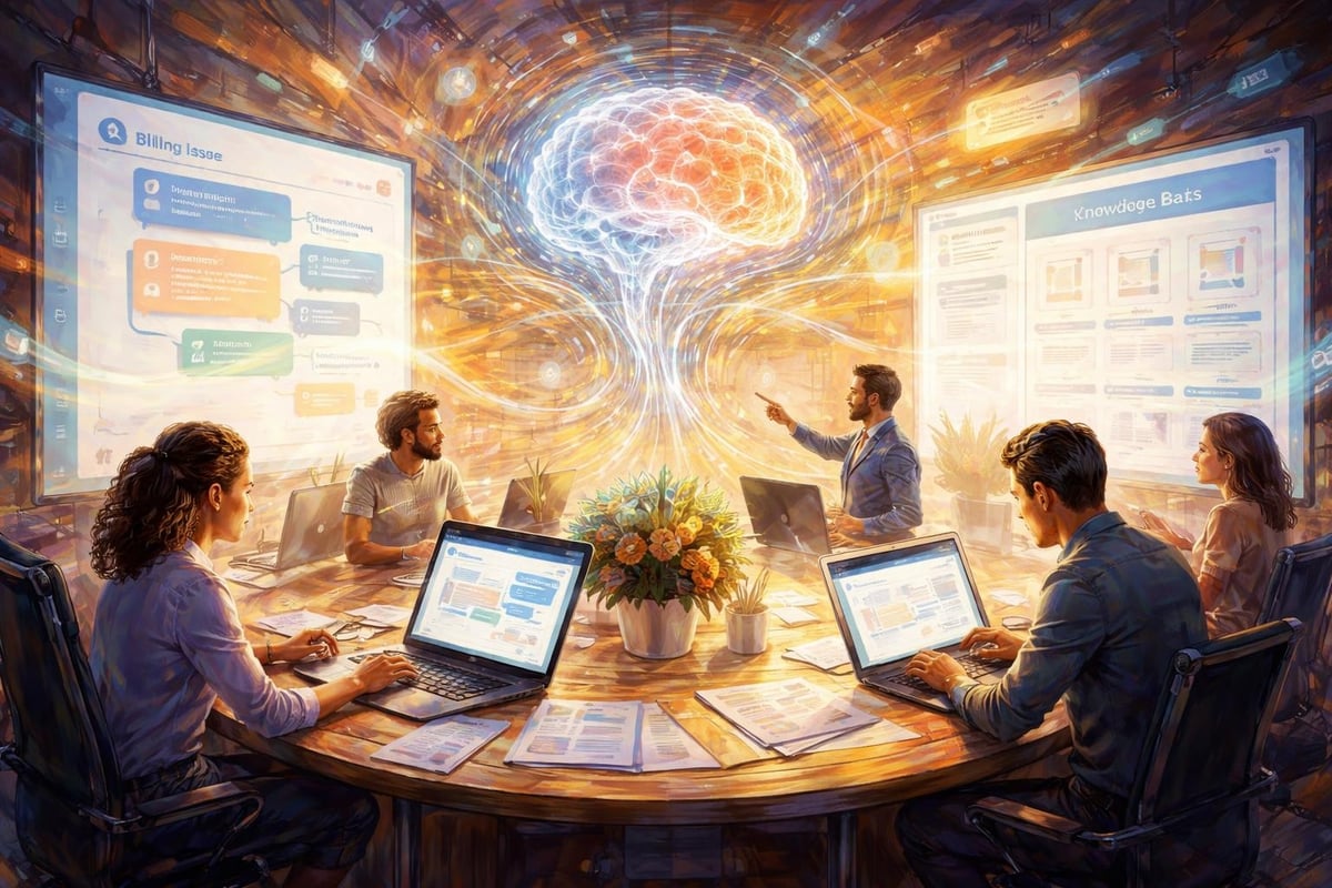 AI customer support processing flow