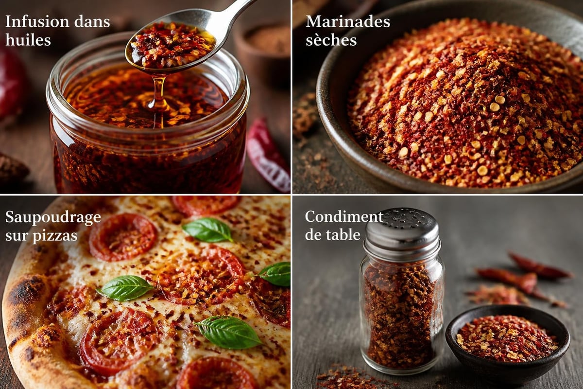Usage des flocons de piment en restauration