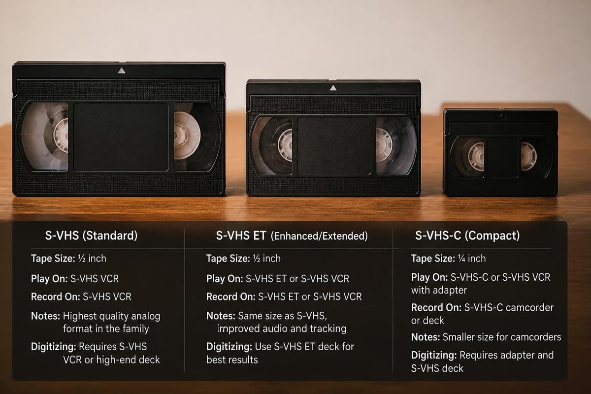 S-VHS format variants