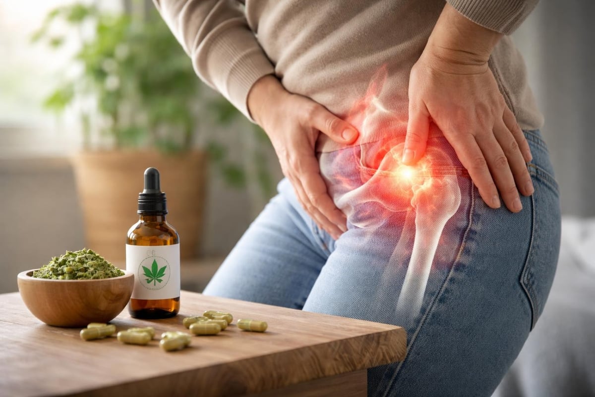 CBD interaction with hip pain inflammation cycle