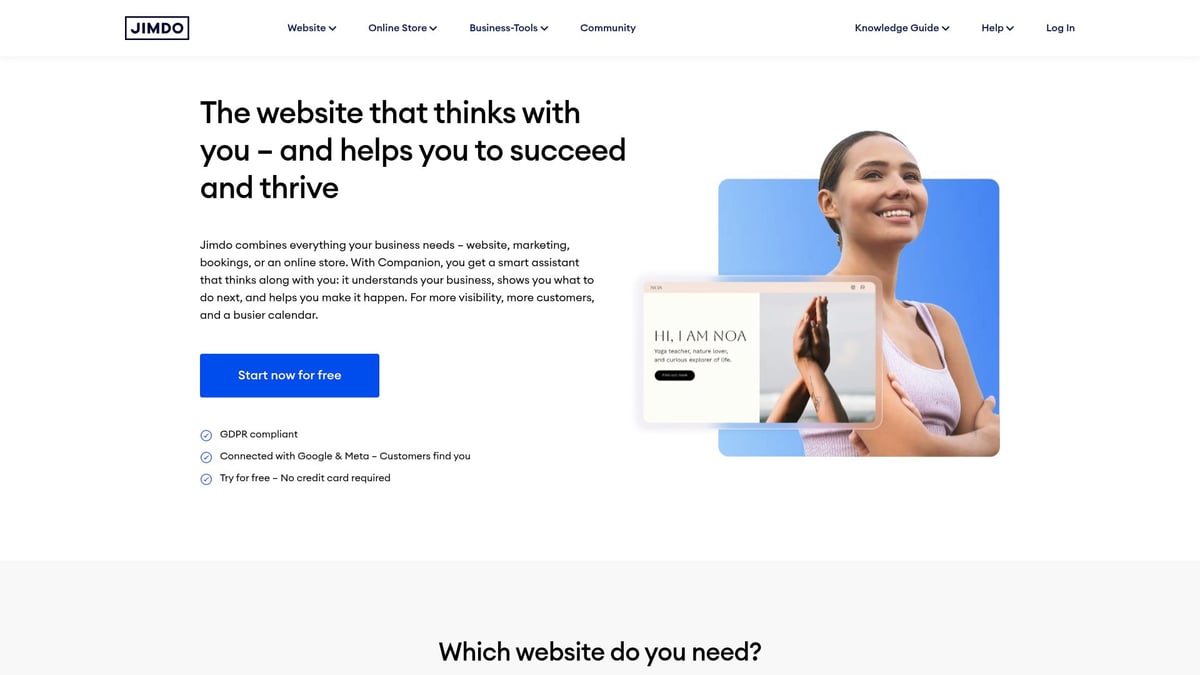 7 Inspiring No Code Websites to Build in 2026 - 6. Multilingual Website with Jimdo