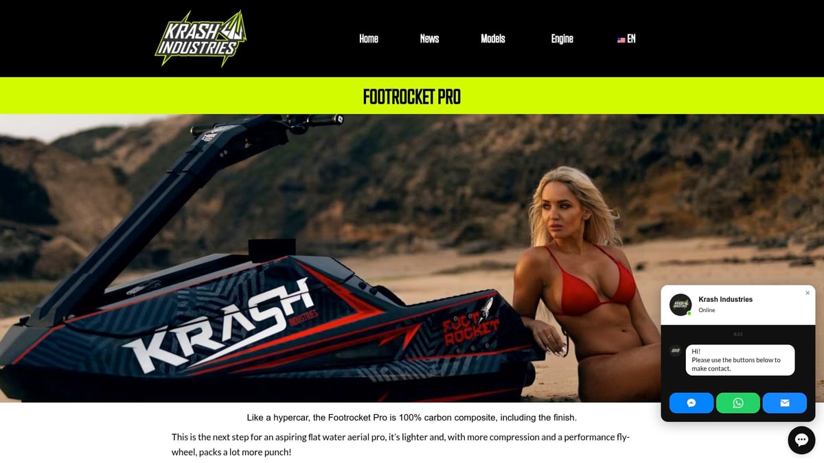 Motos de Agua Benidorm - 1762935839984 https krashindustries com products footrocket pr 7 Imprescindibles Moto Para Agua Que Debes Probar en 2025 - Krash Footrocket Pro
