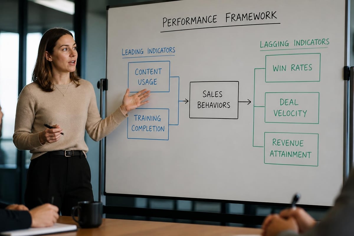 Sales enablement metrics dashboard