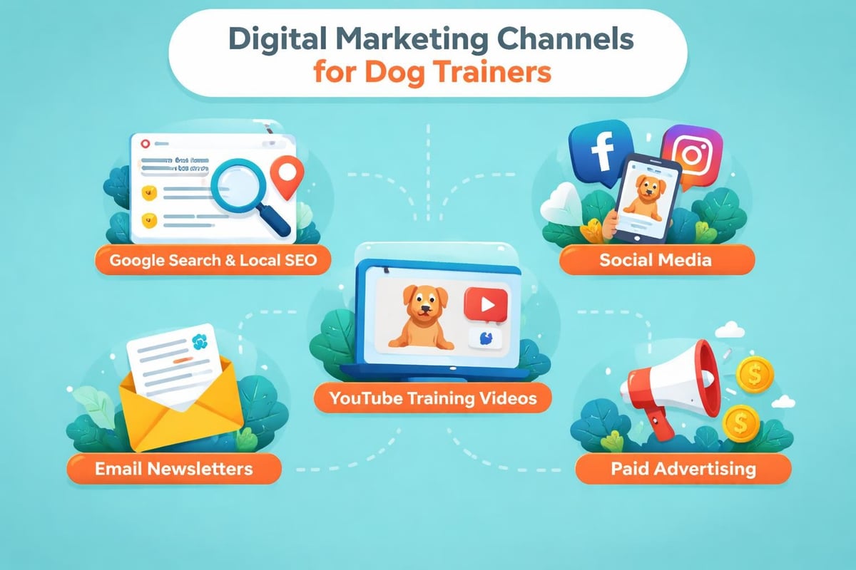 Digital marketing channels for dog trainers