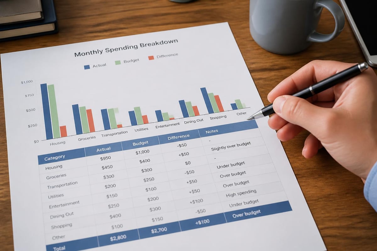 Credit card spending analysis dashboard