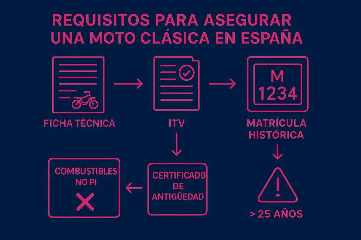 Requisitos y condiciones para asegurar una moto clásica en 2026