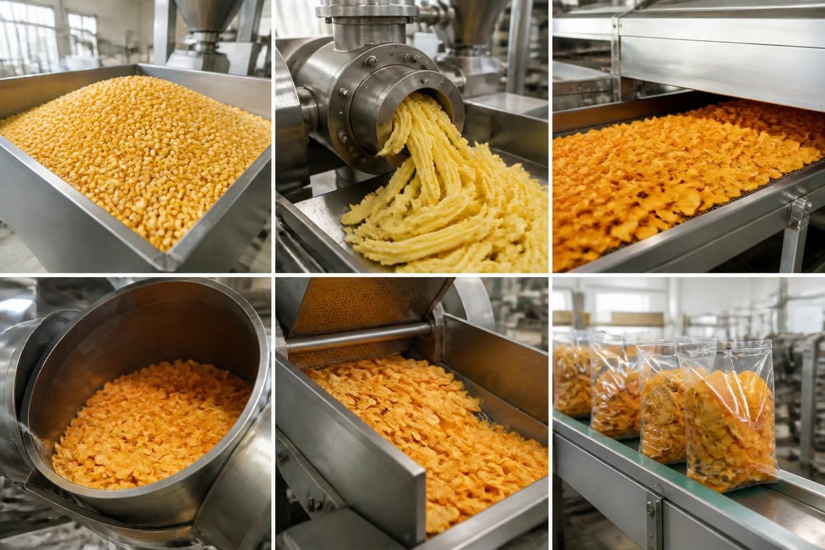 Corn chip manufacturing process