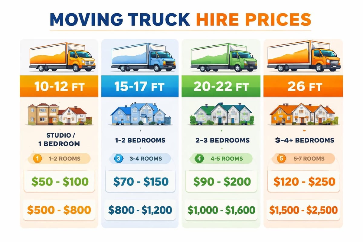 Moving truck size comparison chart