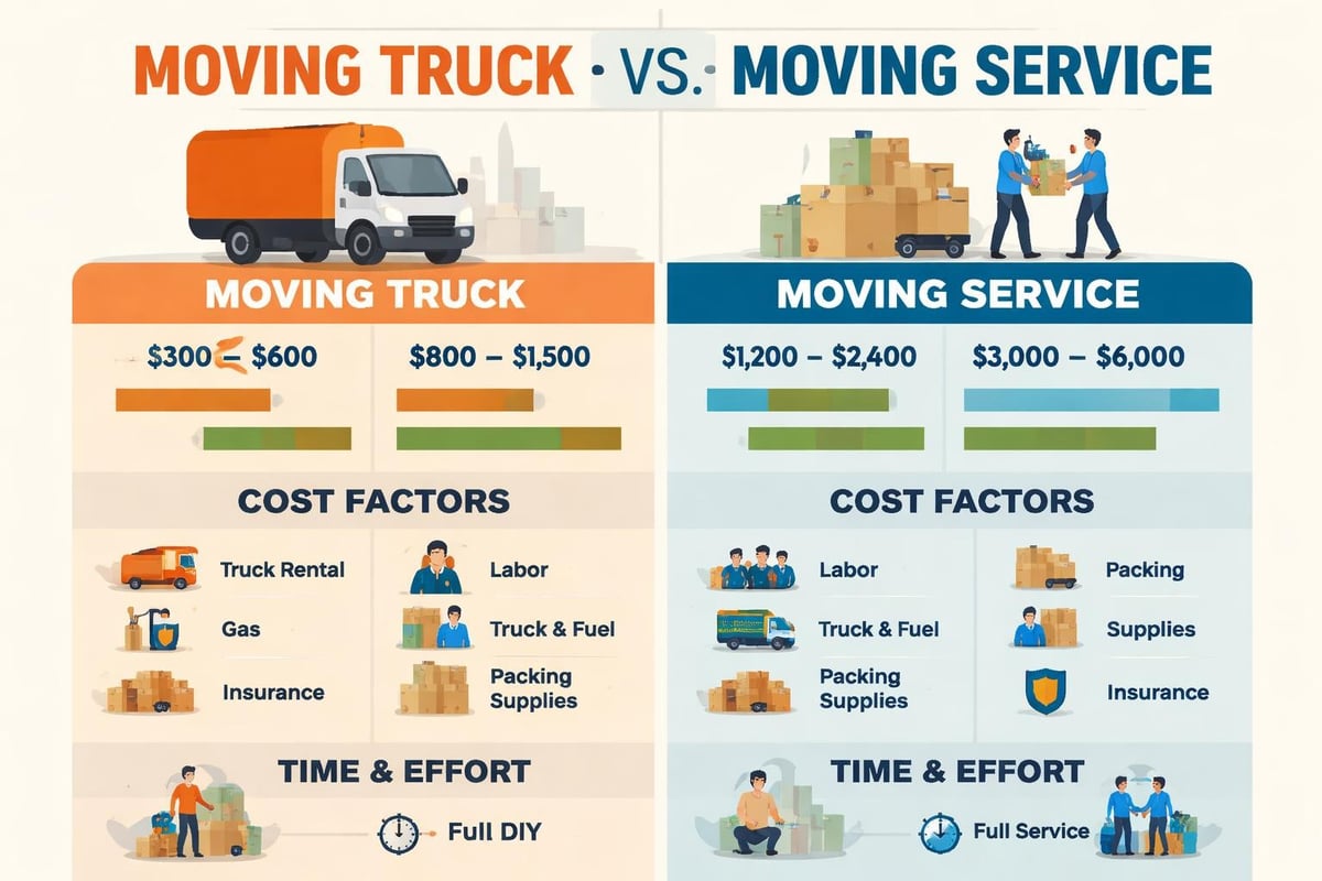 DIY versus professional moving cost comparison