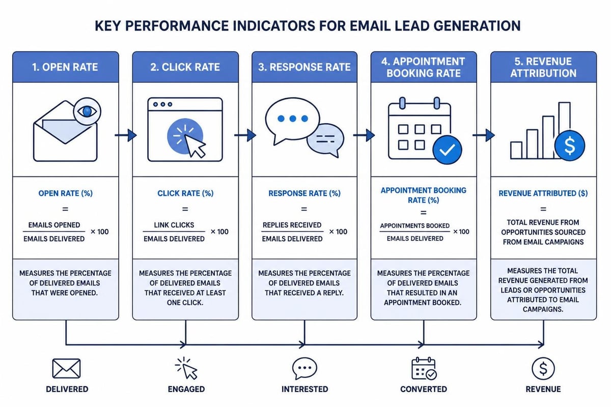 Email campaign metrics dashboard