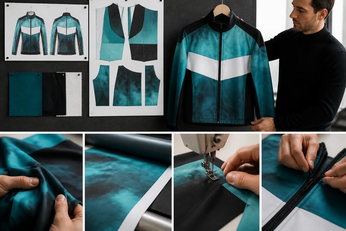 Custom winter cycling apparel design process