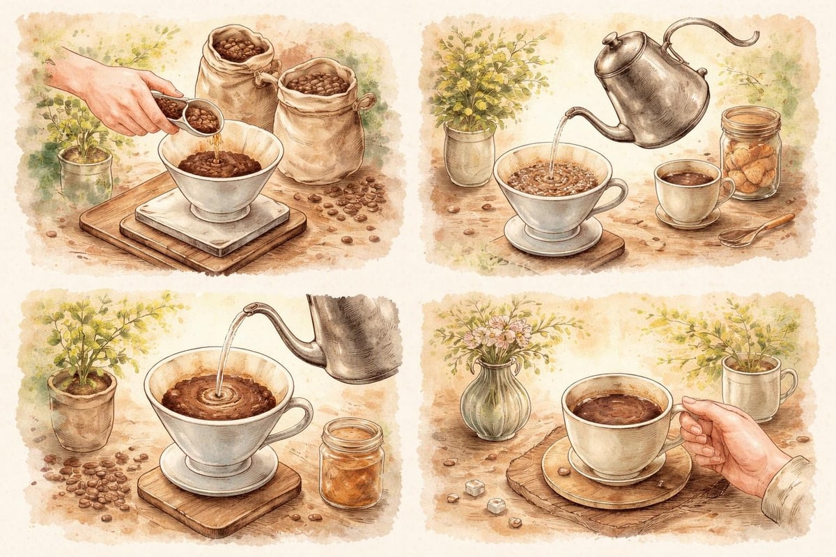 Pour-over coffee ritual