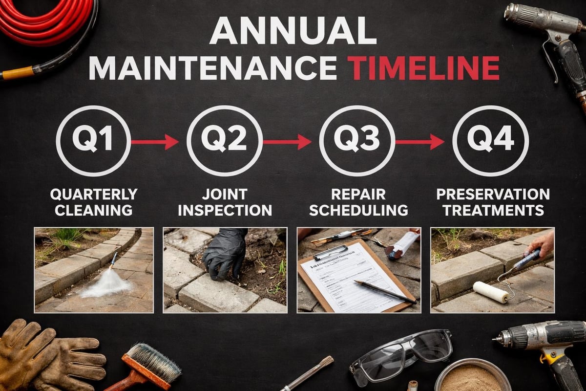 Sandstone kerbing maintenance schedule