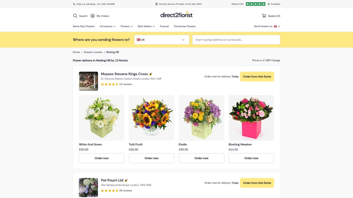 7 Inspiring Florist Notting Hill Picks For Stunning Bouquets 2026 - Direct2Florist – Nationwide reach with a Notting Hill touch