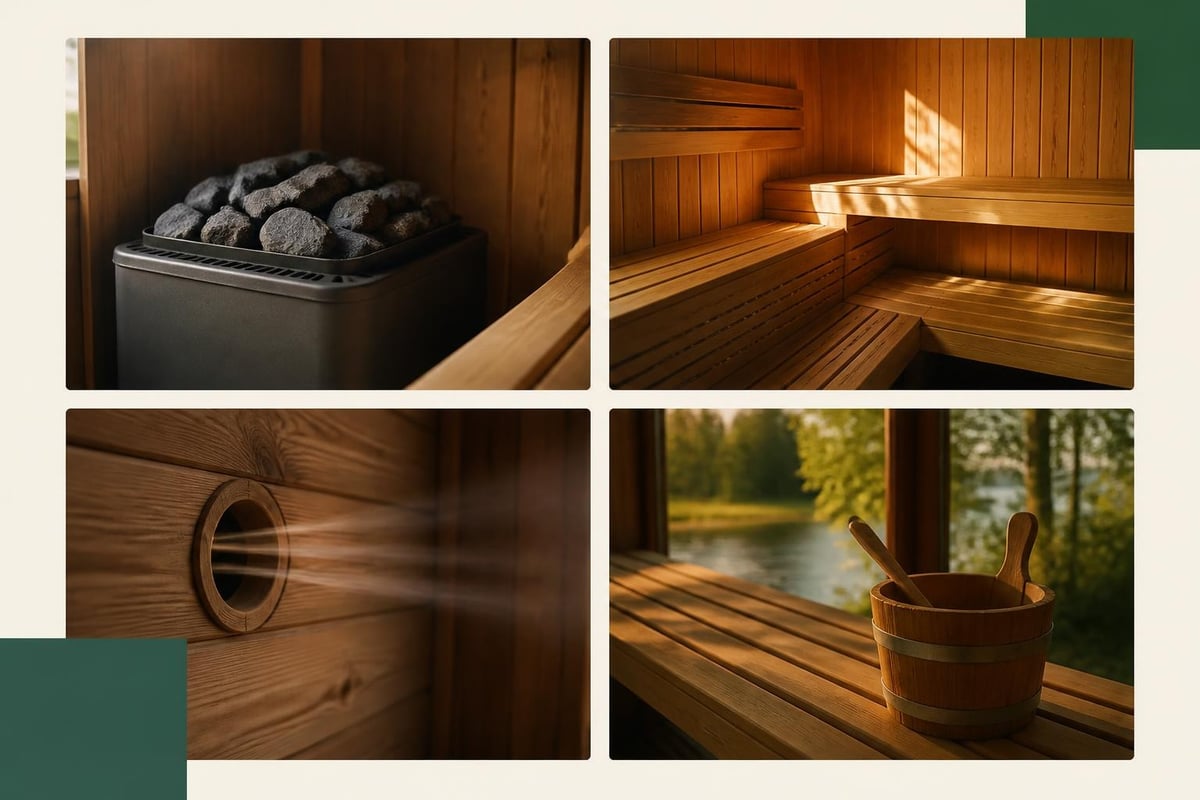 Traditional sauna core components