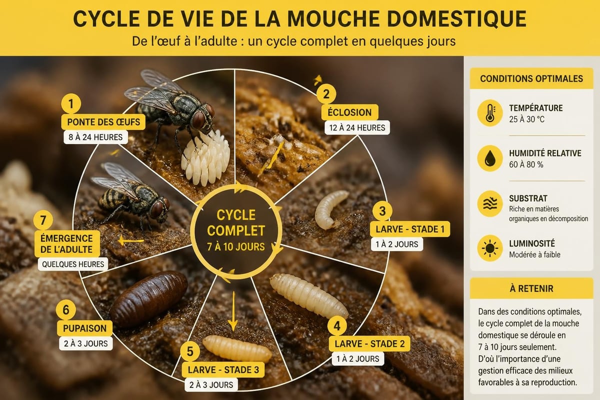 Cycle de vie des mouches
