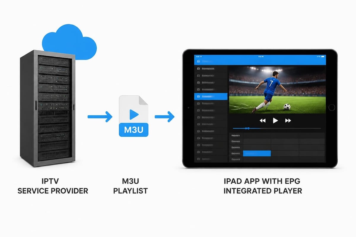 IPad IPTV streaming workflow