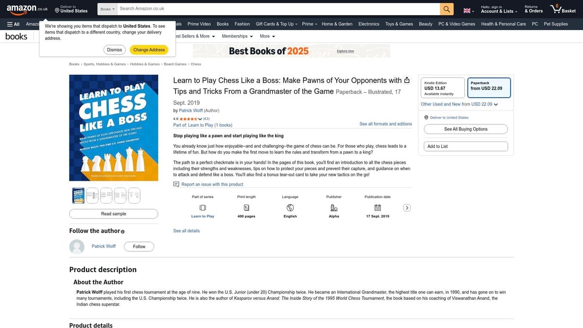Top 7 Good Beginner Chess Books to Read in 2026 - Learn to Play Chess Like a Boss by Patrick Wolff