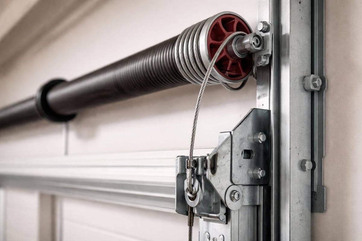 Garage door cable mechanics