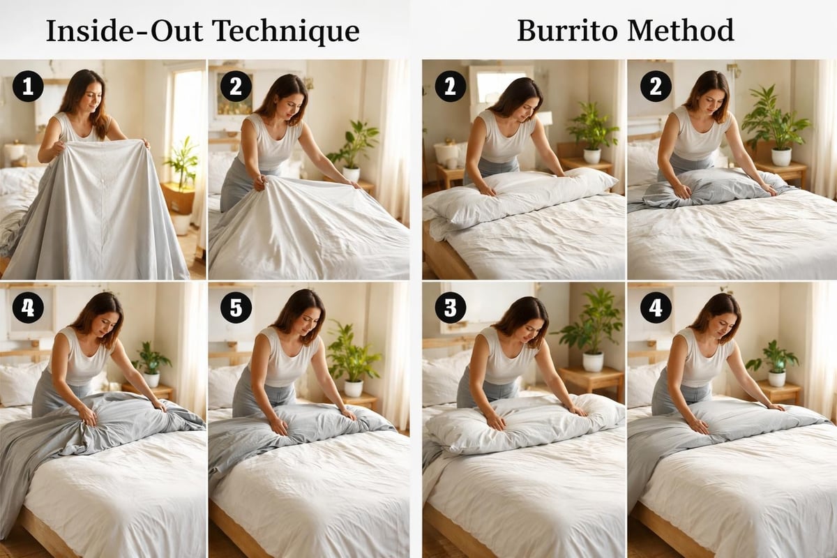 Duvet cover installation methods