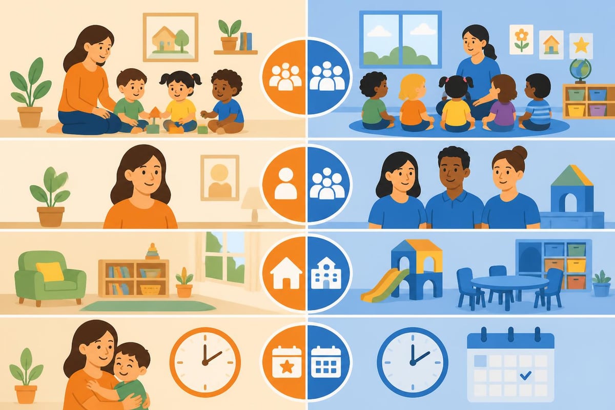 Home daycare environment comparison