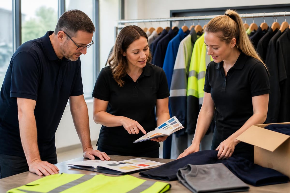 Work branded clothing selection process