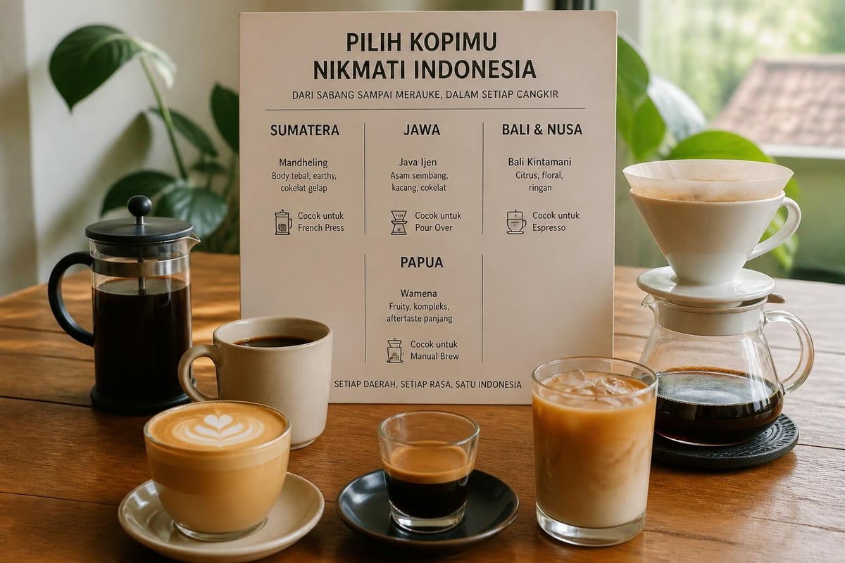 Coffee menu variety at Makmur Jaya