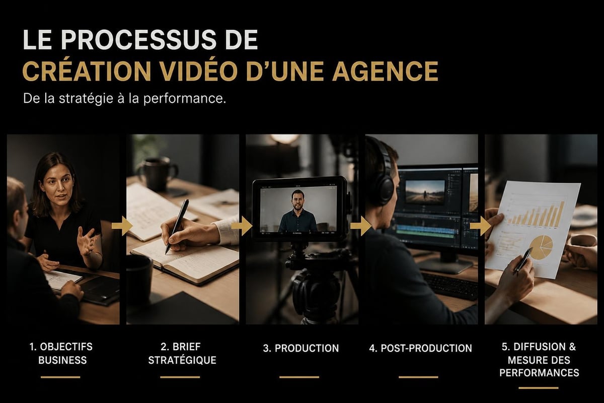 Video Marketing Agency : Guide Complet 2026 1 Workflow production vidéo