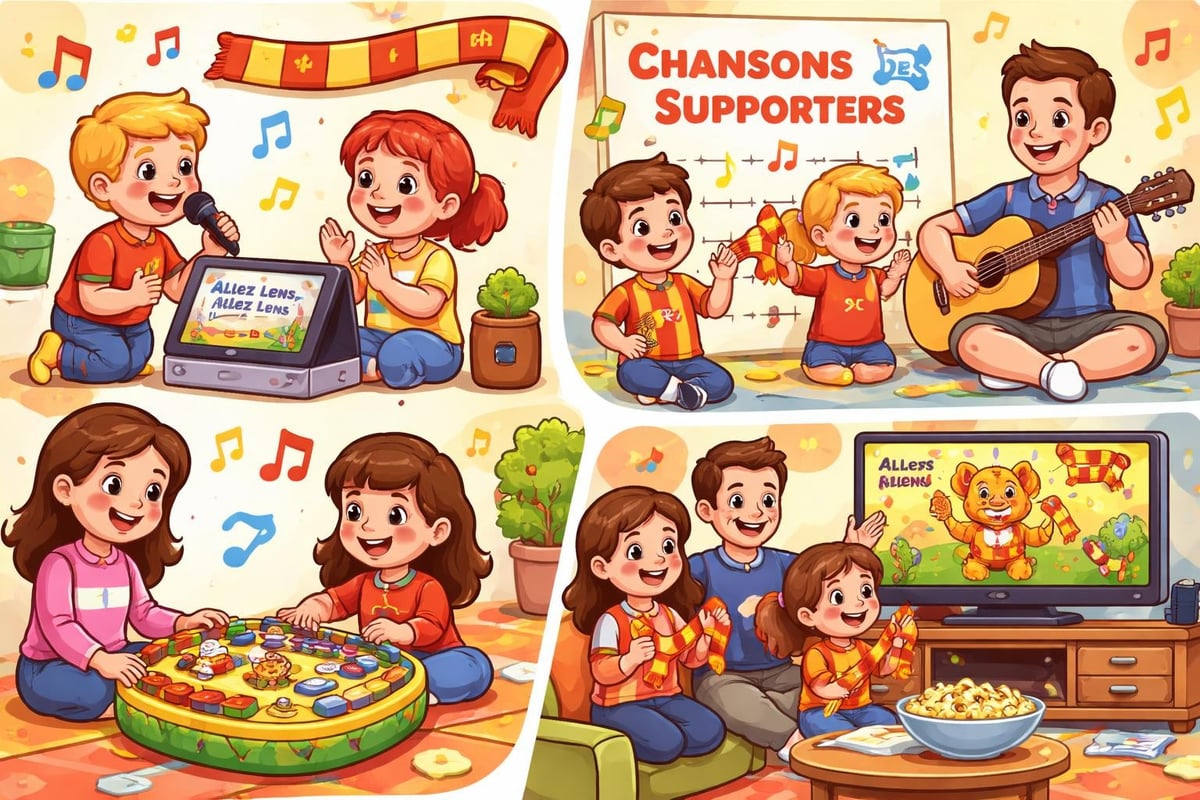 Apprentissage des chants lens supporters par les enfants