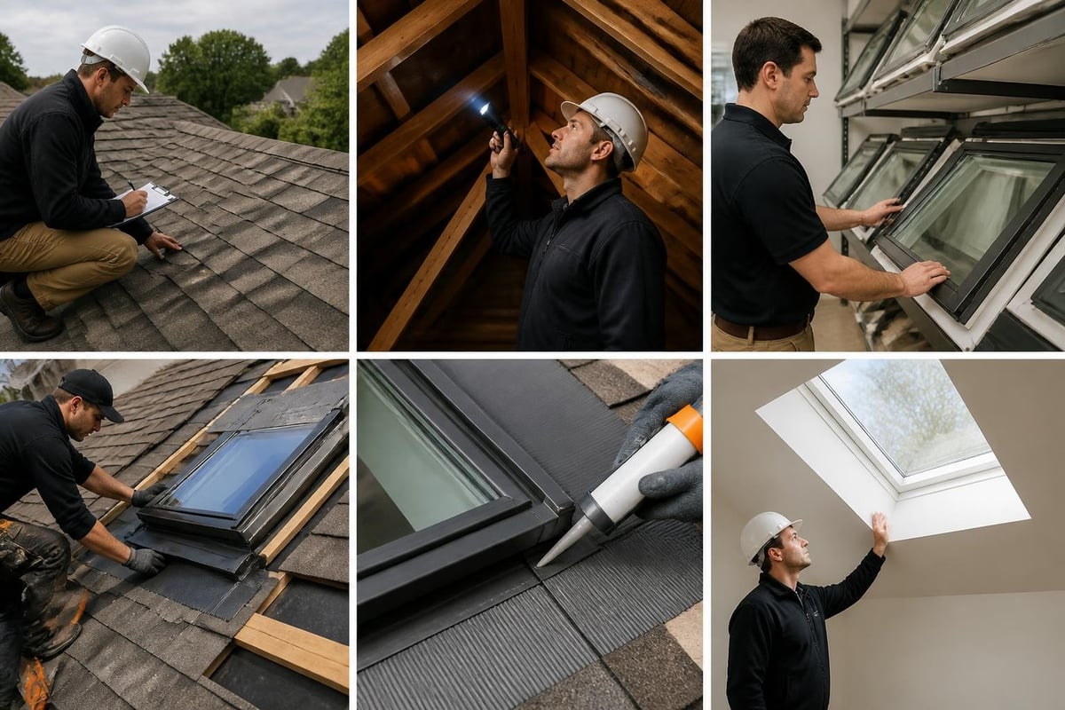 Skylight contractor workflow from assessment to installation