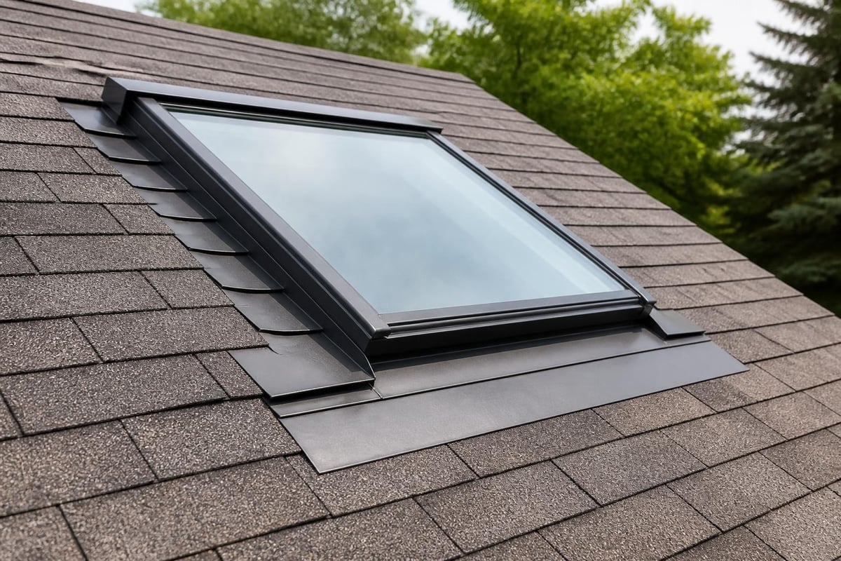 Skylight flashing layers