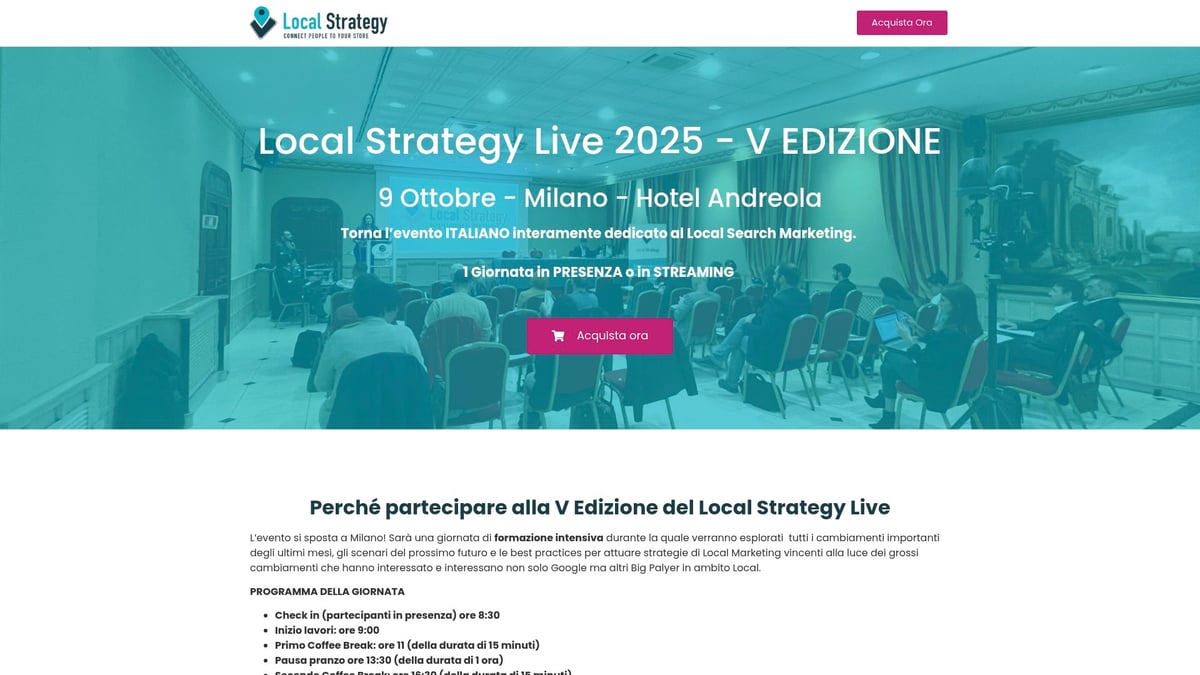 7 Corsi SEO Online da Provare nel 2025 per Dominare il Web - Corso SEO Local Strategy di Luca Bove